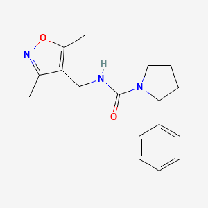 N-[(3,5-dimethyl-1,2-oxazol-4-yl)methyl]-2-phenylpyrrolidine-1-carboxamide