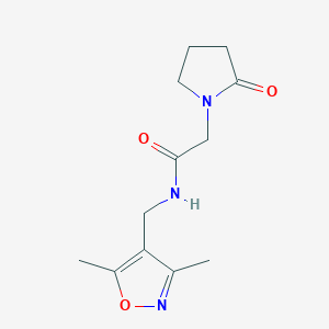 N-[(3,5-dimethyl-1,2-oxazol-4-yl)methyl]-2-(2-oxopyrrolidin-1-yl)acetamide