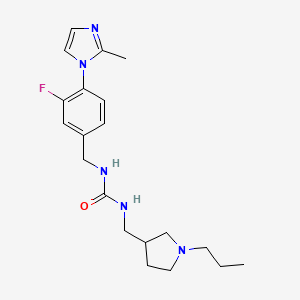 1-[[3-Fluoro-4-(2-methylimidazol-1-yl)phenyl]methyl]-3-[(1-propylpyrrolidin-3-yl)methyl]urea