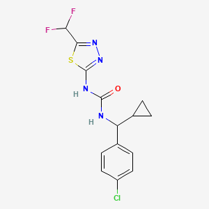 1-[(4-Chlorophenyl)-cyclopropylmethyl]-3-[5-(difluoromethyl)-1,3,4-thiadiazol-2-yl]urea