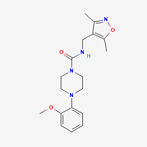 molecular formula C18H24N4O3 B7532362 N-[(3,5-dimethyl-1,2-oxazol-4-yl)methyl]-4-(2-methoxyphenyl)piperazine-1-carboxamide 