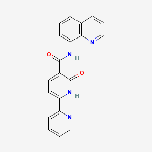 molecular formula C20H14N4O2 B7532363 2-oxo-6-pyridin-2-yl-N-quinolin-8-yl-1H-pyridine-3-carboxamide 