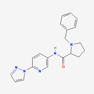1-benzyl-N-(6-pyrazol-1-ylpyridin-3-yl)pyrrolidine-2-carboxamide