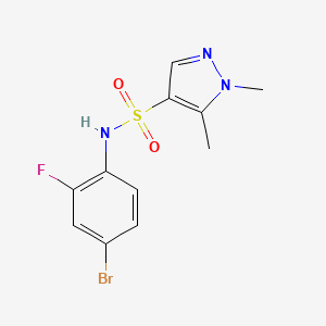 N-(4-bromo-2-fluorophenyl)-1,5-dimethyl-1H-pyrazole-4-sulfonamide