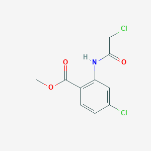 molecular formula C10H9Cl2NO3 B7532408 4-Chloro-2-(2-chloro-acetyl amino)-benzoic acid methyl ester 