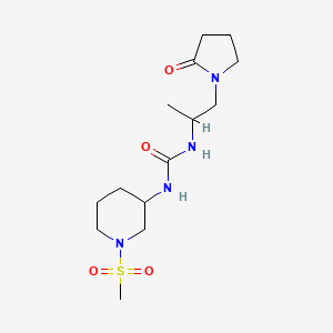 1-(1-Methylsulfonylpiperidin-3-yl)-3-[1-(2-oxopyrrolidin-1-yl)propan-2-yl]urea