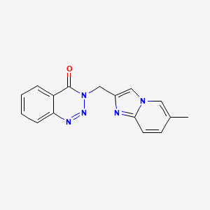 molecular formula C16H13N5O B7532466 3-[(6-Methylimidazo[1,2-a]pyridin-2-yl)methyl]-1,2,3-benzotriazin-4-one 