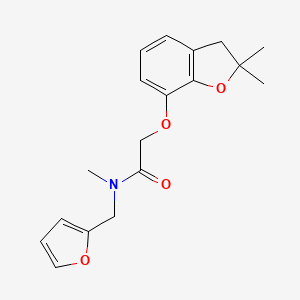 2-[(2,2-dimethyl-3H-1-benzofuran-7-yl)oxy]-N-(furan-2-ylmethyl)-N-methylacetamide