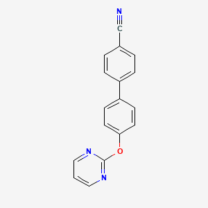 molecular formula C17H11N3O B7532484 4-(4-Pyrimidin-2-yloxyphenyl)benzonitrile 