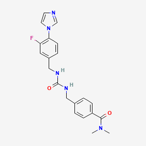 4-[[(3-fluoro-4-imidazol-1-ylphenyl)methylcarbamoylamino]methyl]-N,N-dimethylbenzamide