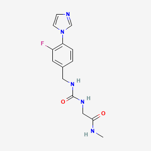 2-[(3-fluoro-4-imidazol-1-ylphenyl)methylcarbamoylamino]-N-methylacetamide