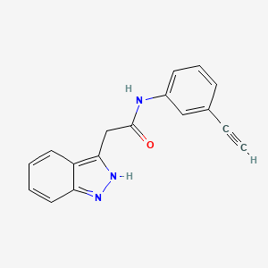 molecular formula C17H13N3O B7532531 N-(3-ethynylphenyl)-2-(2H-indazol-3-yl)acetamide 