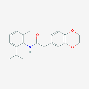 2-(2,3-dihydro-1,4-benzodioxin-6-yl)-N-(2-methyl-6-propan-2-ylphenyl)acetamide