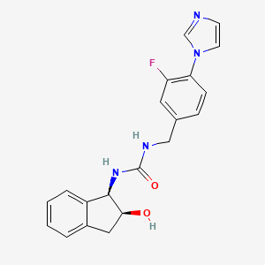 1-[(3-fluoro-4-imidazol-1-ylphenyl)methyl]-3-[(1R,2S)-2-hydroxy-2,3-dihydro-1H-inden-1-yl]urea