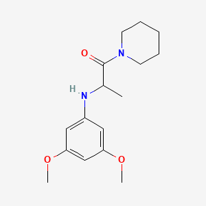 molecular formula C16H24N2O3 B7532560 2-(3,5-Dimethoxyanilino)-1-piperidin-1-ylpropan-1-one 