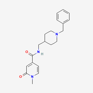 molecular formula C20H25N3O2 B7532629 N-[(1-benzylpiperidin-4-yl)methyl]-1-methyl-2-oxopyridine-4-carboxamide 