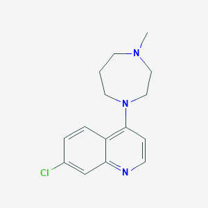 molecular formula C15H18ClN3 B7532635 7-Chloro-4-(4-methyl-1,4-diazepan-1-yl)quinoline 