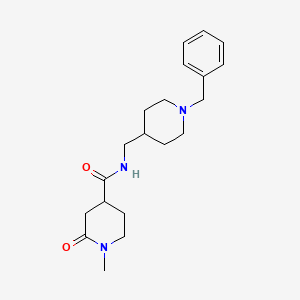 molecular formula C20H29N3O2 B7532645 N-[(1-benzylpiperidin-4-yl)methyl]-1-methyl-2-oxopiperidine-4-carboxamide 