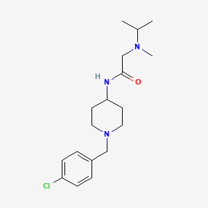 N-[1-[(4-chlorophenyl)methyl]piperidin-4-yl]-2-[methyl(propan-2-yl)amino]acetamide