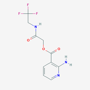 molecular formula C10H10F3N3O3 B7532755 [2-Oxo-2-(2,2,2-trifluoroethylamino)ethyl] 2-aminopyridine-3-carboxylate 