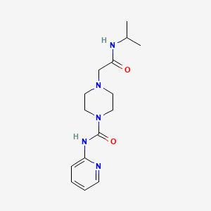 molecular formula C15H23N5O2 B7532788 4-[2-oxo-2-(propan-2-ylamino)ethyl]-N-pyridin-2-ylpiperazine-1-carboxamide 