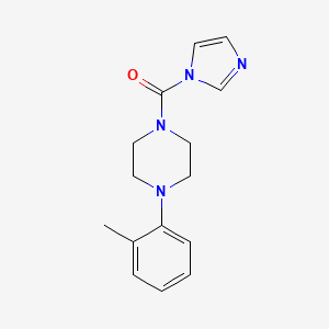 molecular formula C15H18N4O B7532850 Imidazol-1-yl-[4-(2-methylphenyl)piperazin-1-yl]methanone 