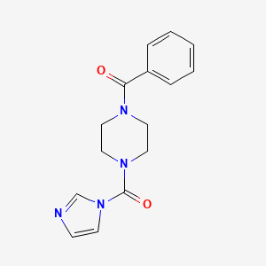 molecular formula C15H16N4O2 B7532852 [4-(Imidazole-1-carbonyl)piperazin-1-yl]-phenylmethanone 
