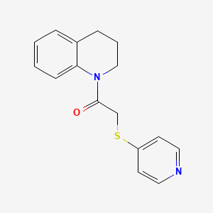 molecular formula C16H16N2OS B7532861 1-(3,4-dihydro-2H-quinolin-1-yl)-2-pyridin-4-ylsulfanylethanone 