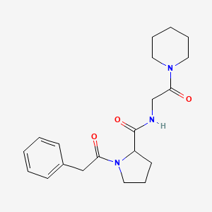 N-(2-oxo-2-piperidin-1-ylethyl)-1-(2-phenylacetyl)pyrrolidine-2-carboxamide