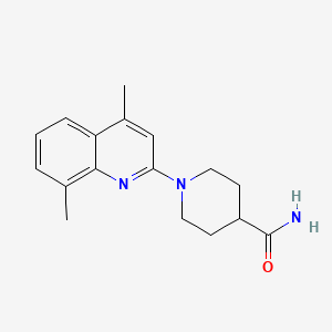 molecular formula C17H21N3O B7532891 1-(4,8-Dimethylquinolin-2-yl)piperidine-4-carboxamide 