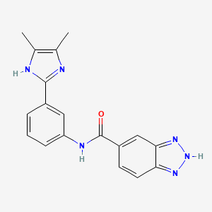 N-[3-(4,5-dimethyl-1H-imidazol-2-yl)phenyl]-2H-benzotriazole-5-carboxamide