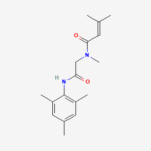 N,3-dimethyl-N-[2-oxo-2-(2,4,6-trimethylanilino)ethyl]but-2-enamide