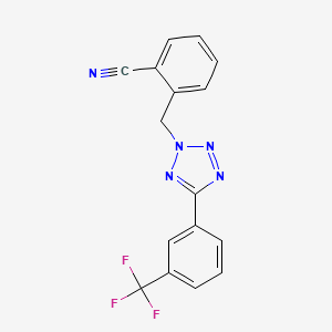 2-[[5-[3-(Trifluoromethyl)phenyl]tetrazol-2-yl]methyl]benzonitrile