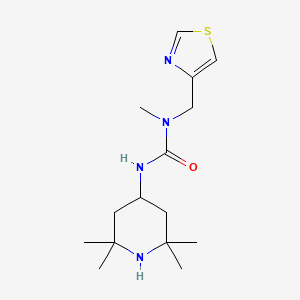 molecular formula C15H26N4OS B7532944 1-Methyl-3-(2,2,6,6-tetramethylpiperidin-4-yl)-1-(1,3-thiazol-4-ylmethyl)urea 