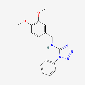 N-[(3,4-dimethoxyphenyl)methyl]-1-phenyltetrazol-5-amine