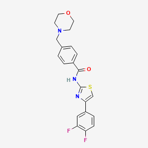 N-[4-(3,4-difluorophenyl)-1,3-thiazol-2-yl]-4-(morpholin-4-ylmethyl)benzamide