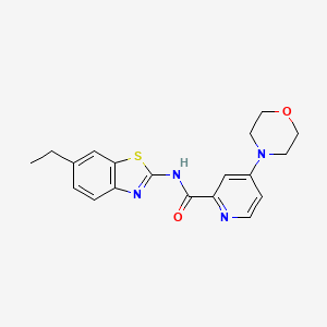 N-(6-ethyl-1,3-benzothiazol-2-yl)-4-morpholin-4-ylpyridine-2-carboxamide