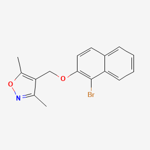 4-[(1-Bromonaphthalen-2-yl)oxymethyl]-3,5-dimethyl-1,2-oxazole