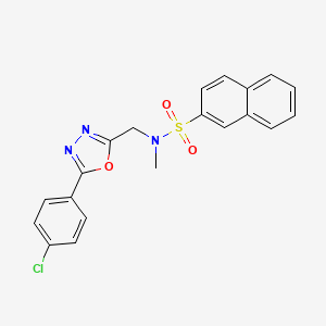N-[[5-(4-chlorophenyl)-1,3,4-oxadiazol-2-yl]methyl]-N-methylnaphthalene-2-sulfonamide