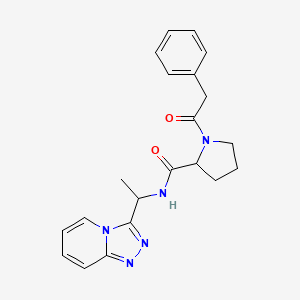 1-(2-phenylacetyl)-N-[1-([1,2,4]triazolo[4,3-a]pyridin-3-yl)ethyl]pyrrolidine-2-carboxamide