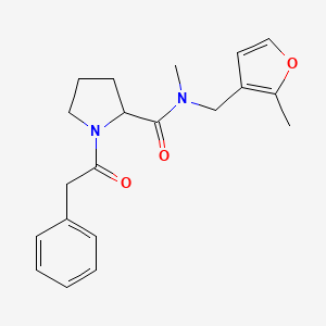 N-methyl-N-[(2-methylfuran-3-yl)methyl]-1-(2-phenylacetyl)pyrrolidine-2-carboxamide