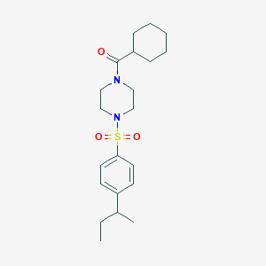 [4-(4-Butan-2-ylphenyl)sulfonylpiperazin-1-yl]-cyclohexylmethanone