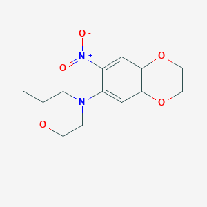 2,6-Dimethyl-4-(6-nitro-2,3-dihydro-1,4-benzodioxin-7-yl)morpholine