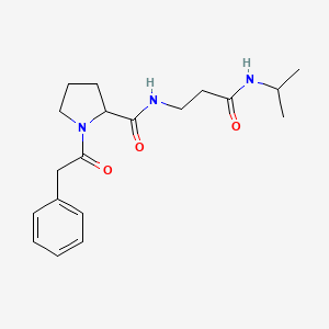 N-[3-oxo-3-(propan-2-ylamino)propyl]-1-(2-phenylacetyl)pyrrolidine-2-carboxamide