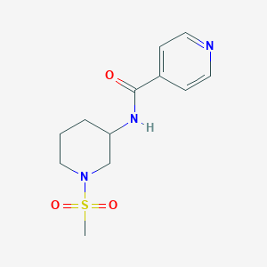 molecular formula C12H17N3O3S B7533185 N-(1-methylsulfonylpiperidin-3-yl)pyridine-4-carboxamide 