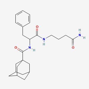 molecular formula C24H33N3O3 B7533197 N-[1-[(4-amino-4-oxobutyl)amino]-1-oxo-3-phenylpropan-2-yl]adamantane-1-carboxamide 