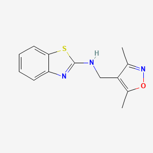 molecular formula C13H13N3OS B7533224 N-[(3,5-dimethyl-1,2-oxazol-4-yl)methyl]-1,3-benzothiazol-2-amine 