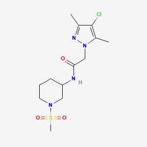 2-(4-chloro-3,5-dimethylpyrazol-1-yl)-N-(1-methylsulfonylpiperidin-3-yl)acetamide