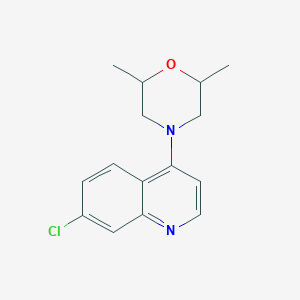 molecular formula C15H17ClN2O B7533241 4-(7-Chloroquinolin-4-yl)-2,6-dimethylmorpholine 