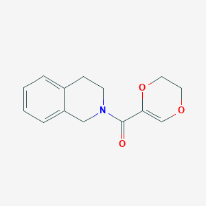 molecular formula C14H15NO3 B7533317 2,3-dihydro-1,4-dioxin-5-yl(3,4-dihydro-1H-isoquinolin-2-yl)methanone 